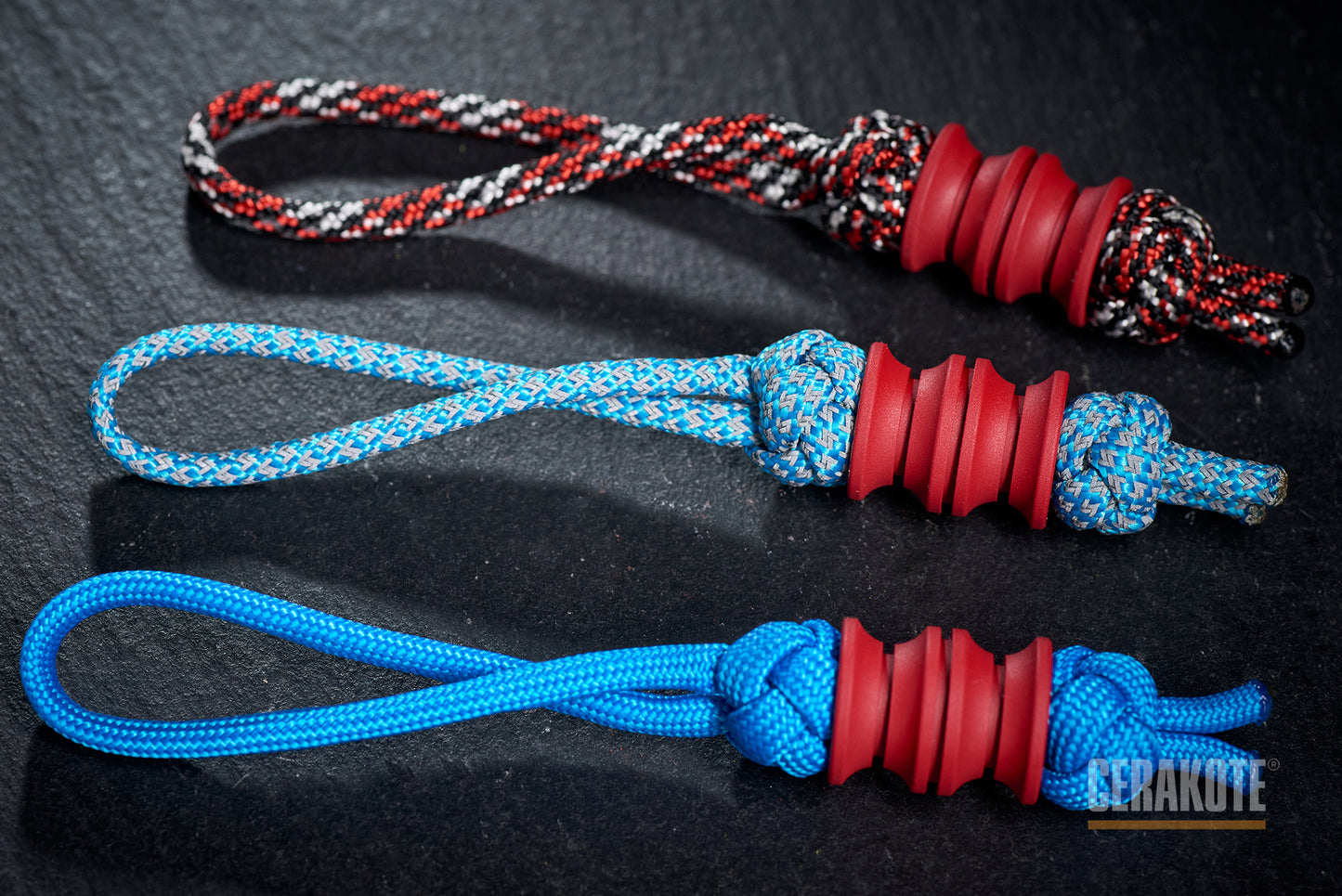 Ruby Red Cerakote cool paracord bead Cylinder _ 5