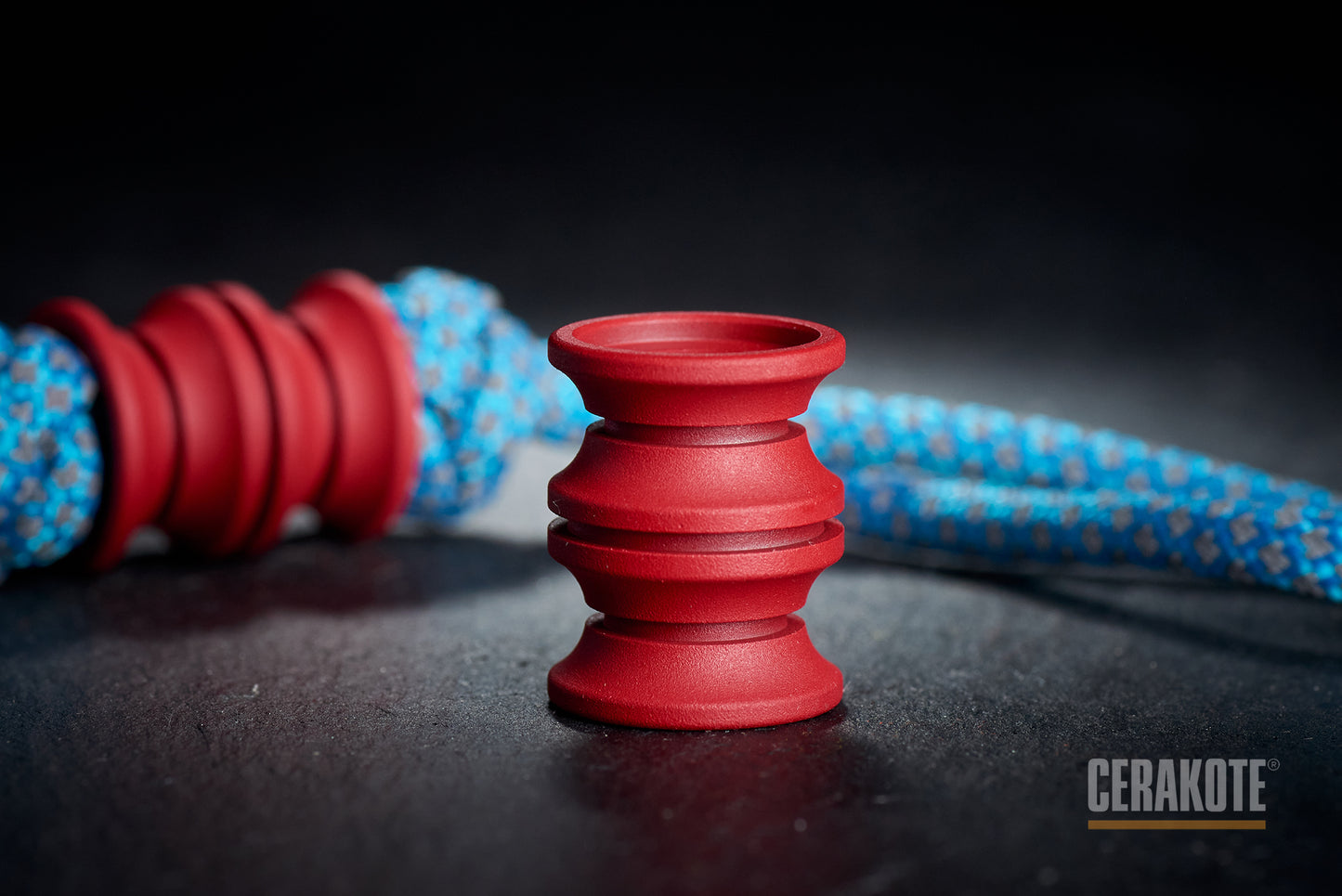 Ruby Red Cerakote cool paracord bead Cylinder _ 1