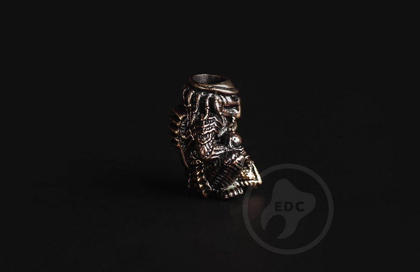 Vintage looking cheap brass paracord lanyard bead Predator _ 5