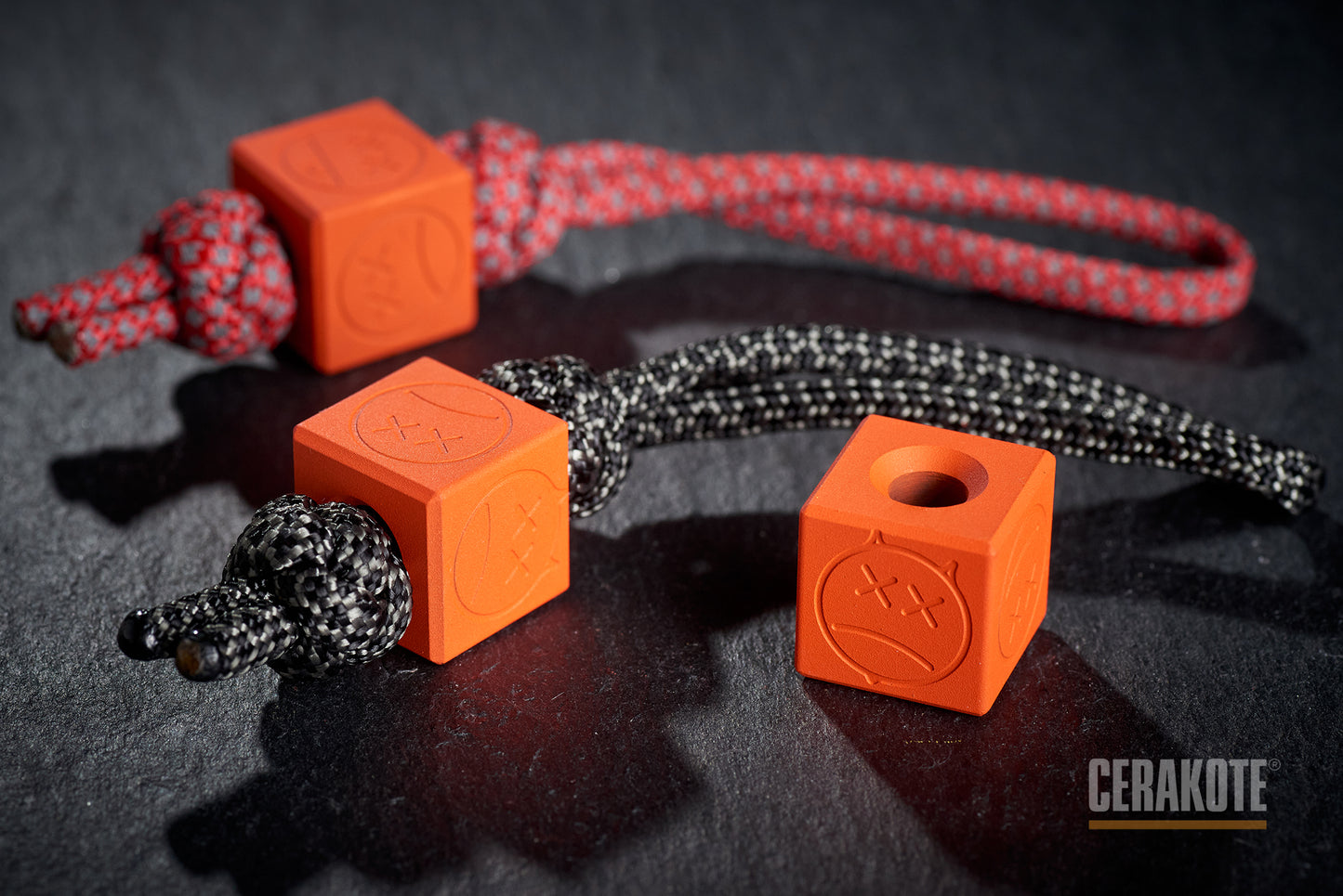 Orange Cerakote cheap bead for EDC bracelets Cube _ 3