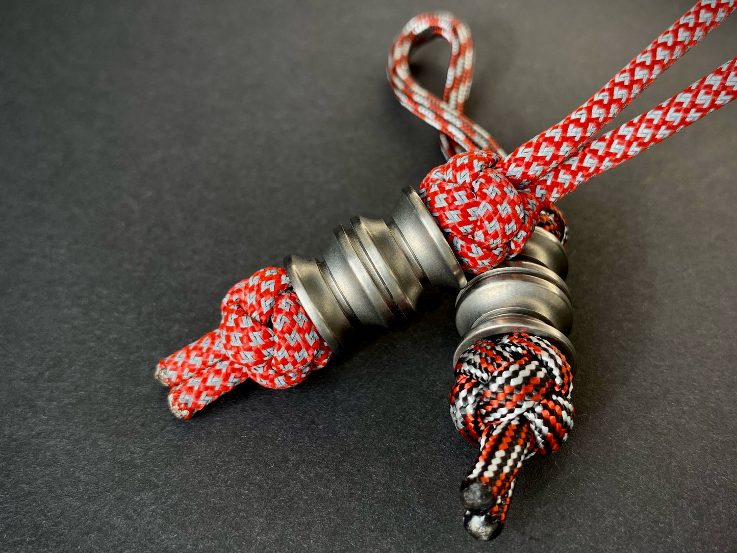 Sandblasted titanium cheap lanyard bead Cylinder _ 5