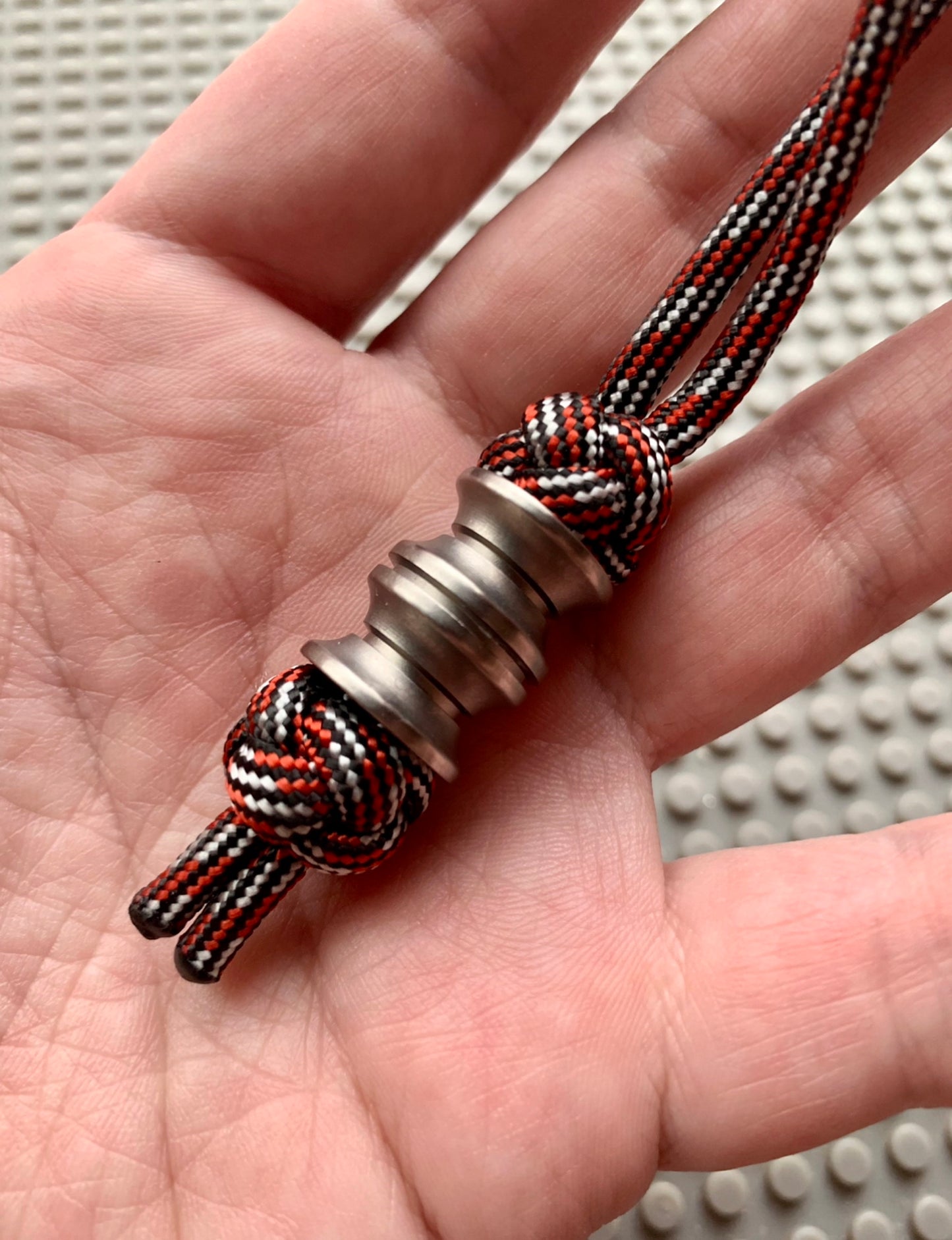Sandblasted titanium cheap lanyard bead Cylinder _ 6