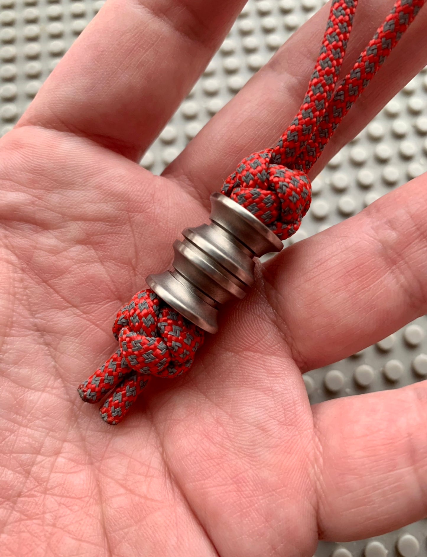 Sandblasted titanium cheap lanyard bead Cylinder _ 7