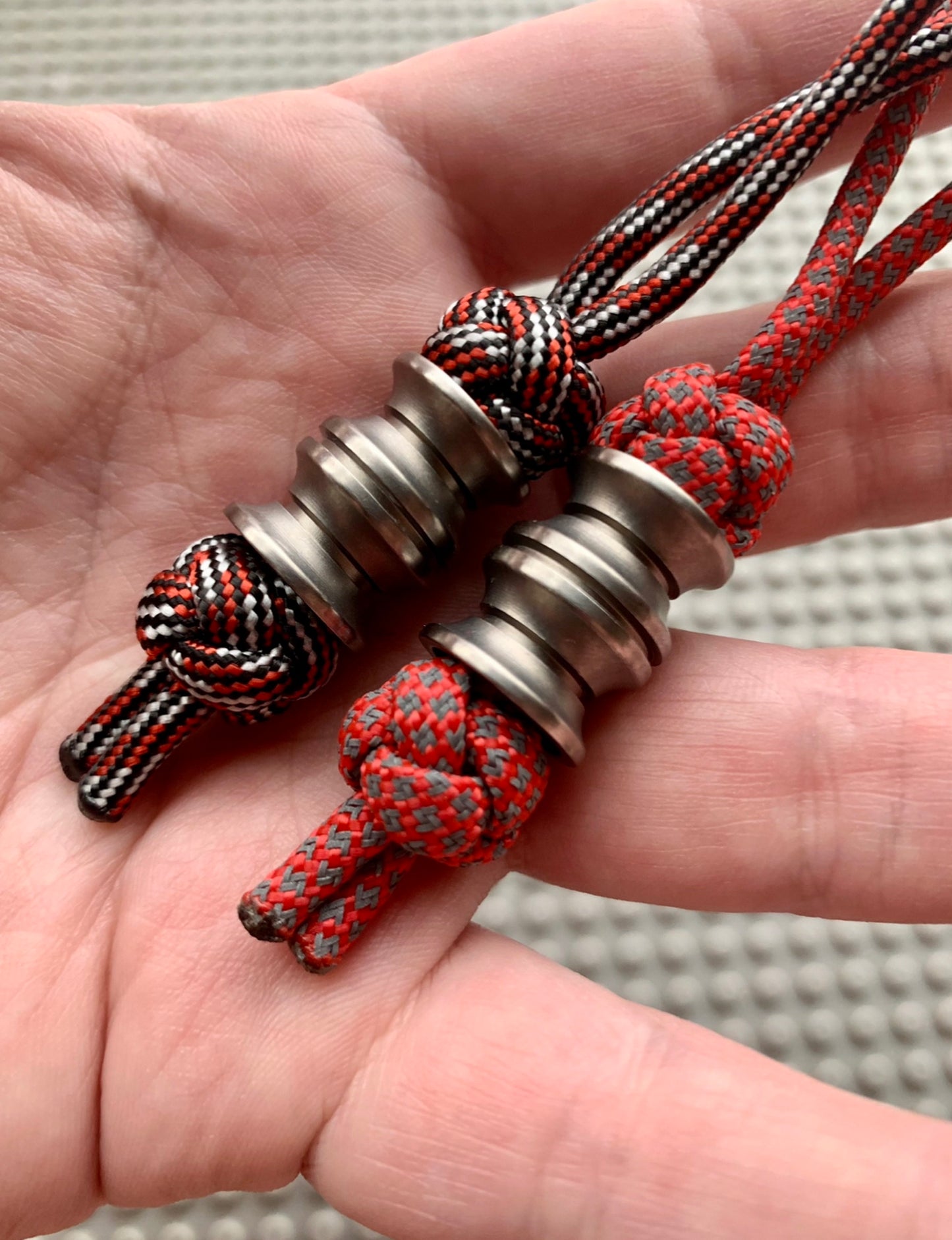 Sandblasted titanium cheap lanyard bead Cylinder _ 8