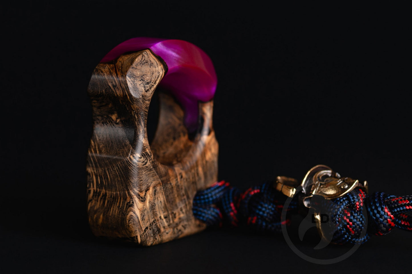 Set of Single EDC Knuck SFK 01 Stab Wood & Brass Skull Bead For Paracord Centurion Helmet