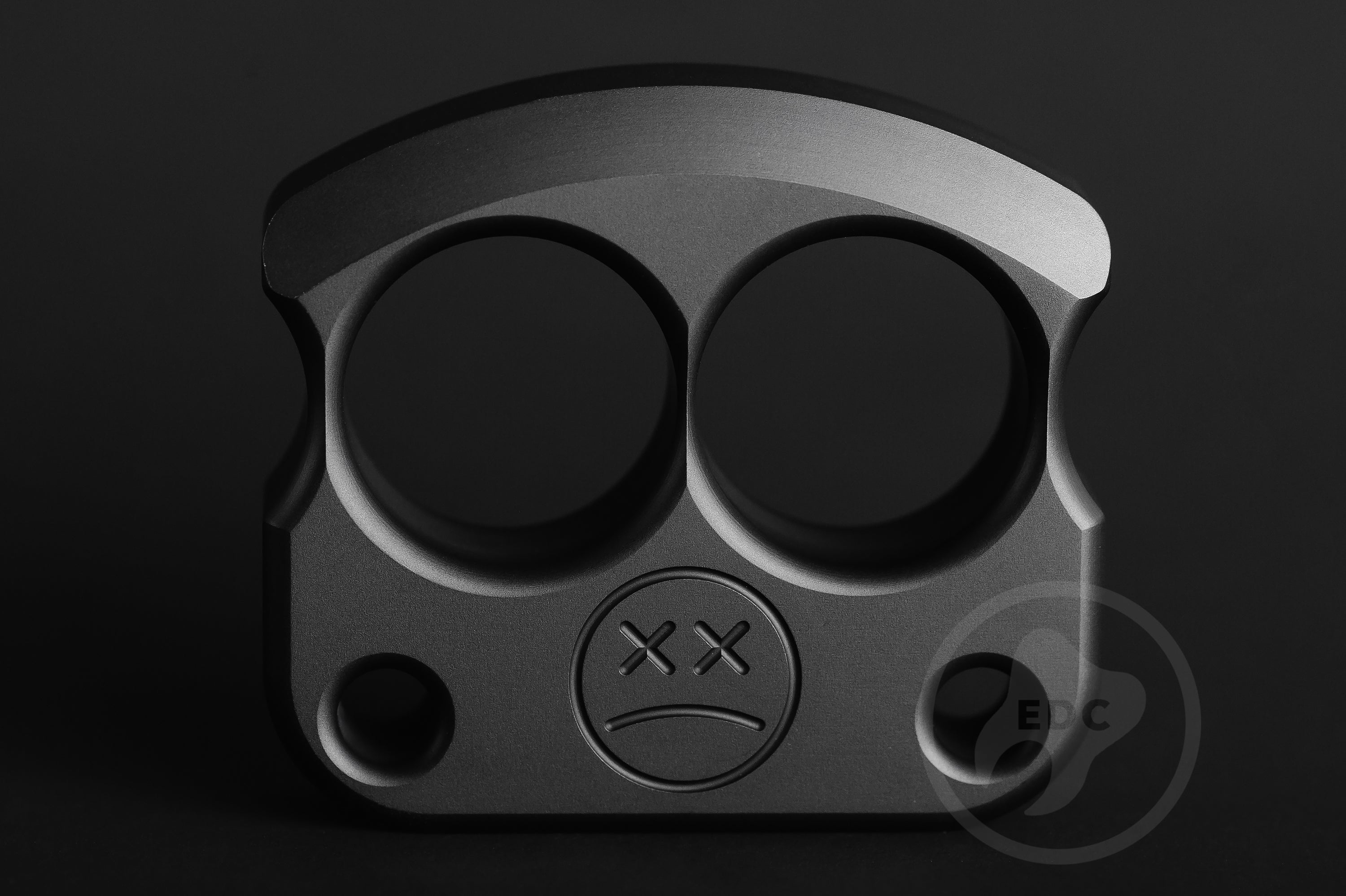 2 Finger Brass Knuckles DFK 01 Black Anodizing Type 3 EDCCraft