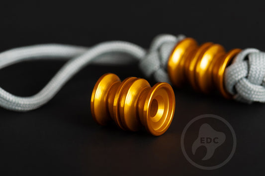 EDC Paracord Bead Cylinder Orange Anodizing Type 2