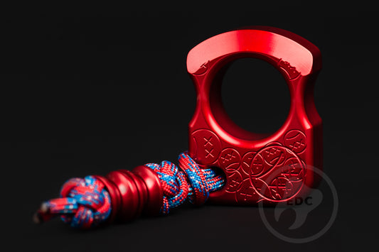 Single Finger Knuckle Duster SFK 01 Stamp Red Anodizing Type 2