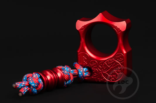 Single Finger Knuckle Duster SFK 03 Stamp Red Anodizing Type 2