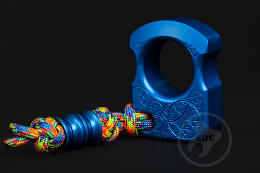 Single Finger Brass Knuckles SFK 01 Stamp Blue Anodizing Type 2