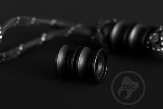 EDC Lanyard Bead Cylinder Black Anodizing Type 3