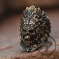 Brass Paracord Bead Skull Of Aztec Priest Hand With Heart