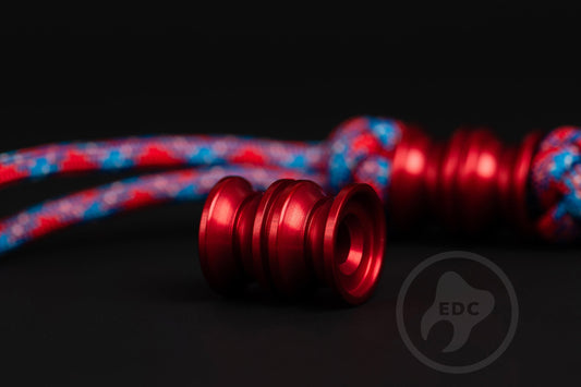 Paracord Bead EDC Cylinder Red Anodizing Type 2
