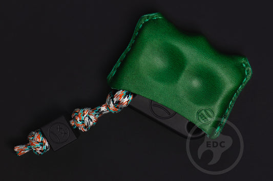 EDC Pouch Green Leather for Knuck DFK 03