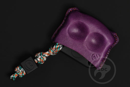 EDC Pouch Purple Leather for Knuck DFK 01