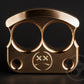 real brass polished double edc knuckles DFK 01 - 1