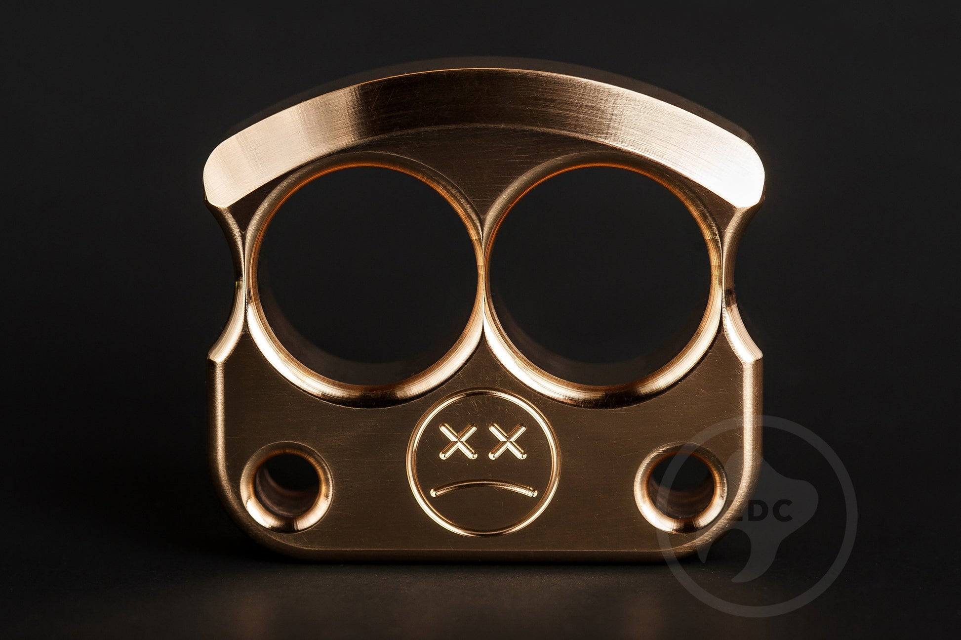 real brass polished double edc knuckles DFK 01 - 1