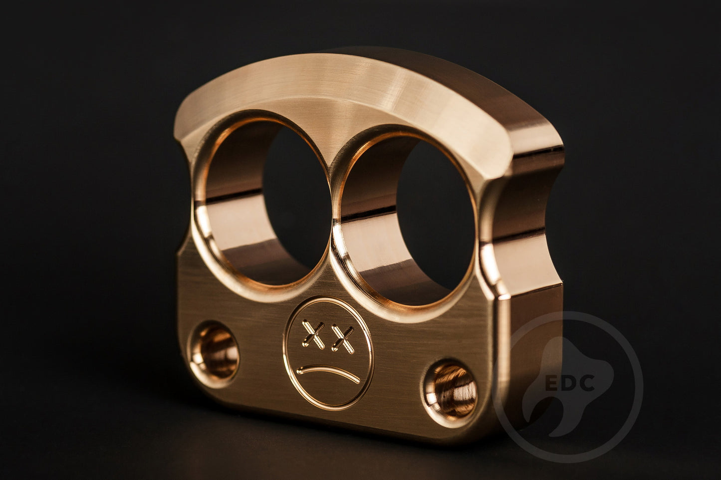 real brass polished double edc knuckles DFK 01 - 2