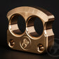 real brass polished double edc knuckles DFK 01 - 4