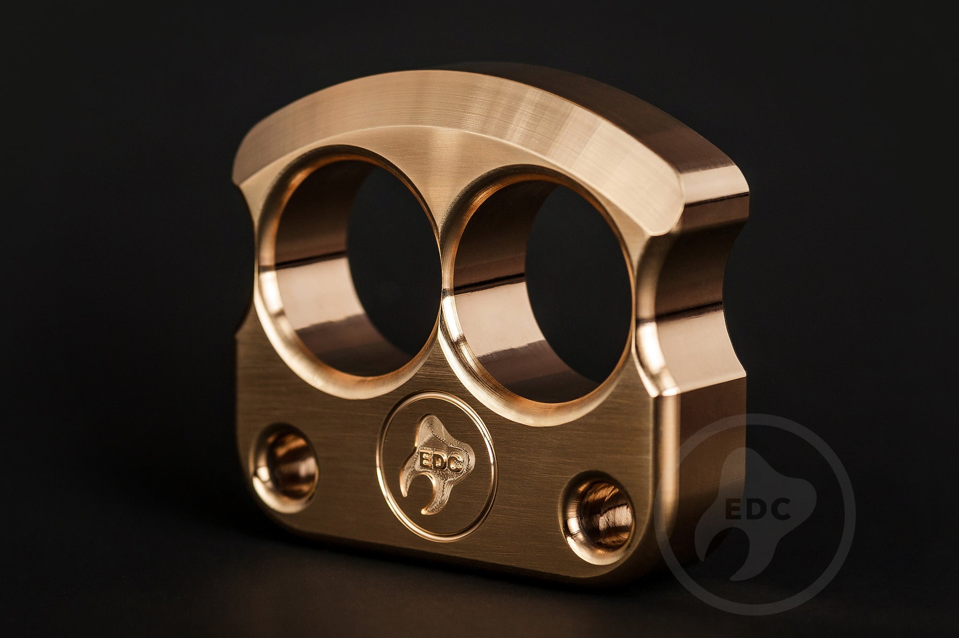 real brass polished double edc knuckles DFK 01 - 4