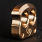 real brass polished double edc knuckles DFK 01 - 5