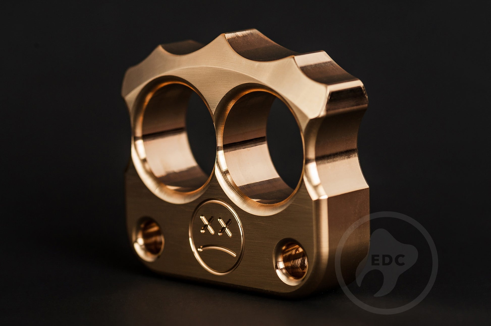 cool brass polished knuckle dusters two finger DFK 03 - 2