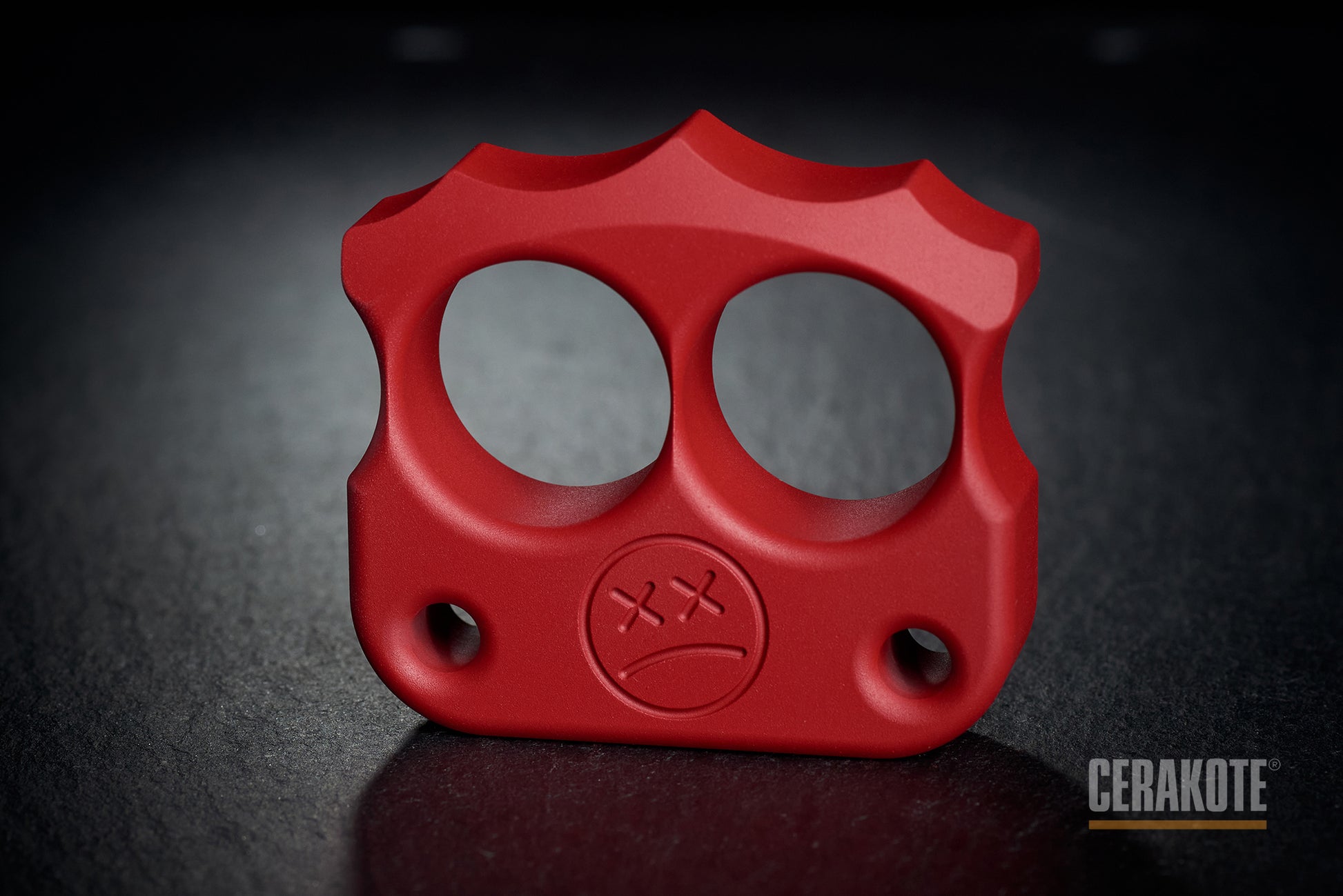 best cerakote coated ruby red edc knuckles DFK 03 - 2