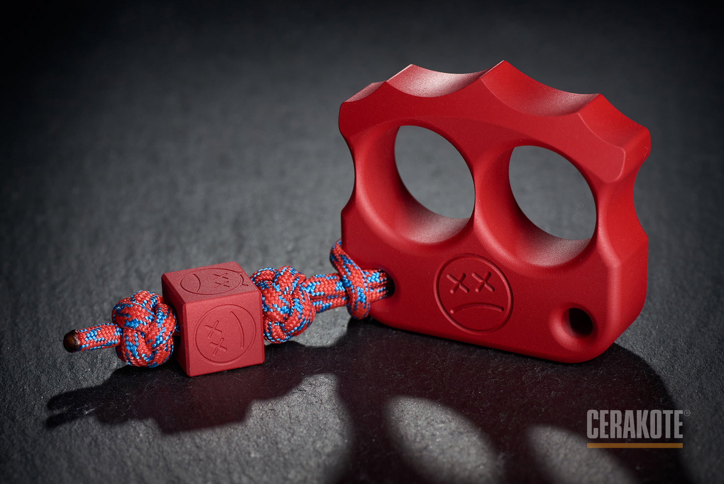 best cerakote coated coated ruby red edc knuckles DFK 03 - 6