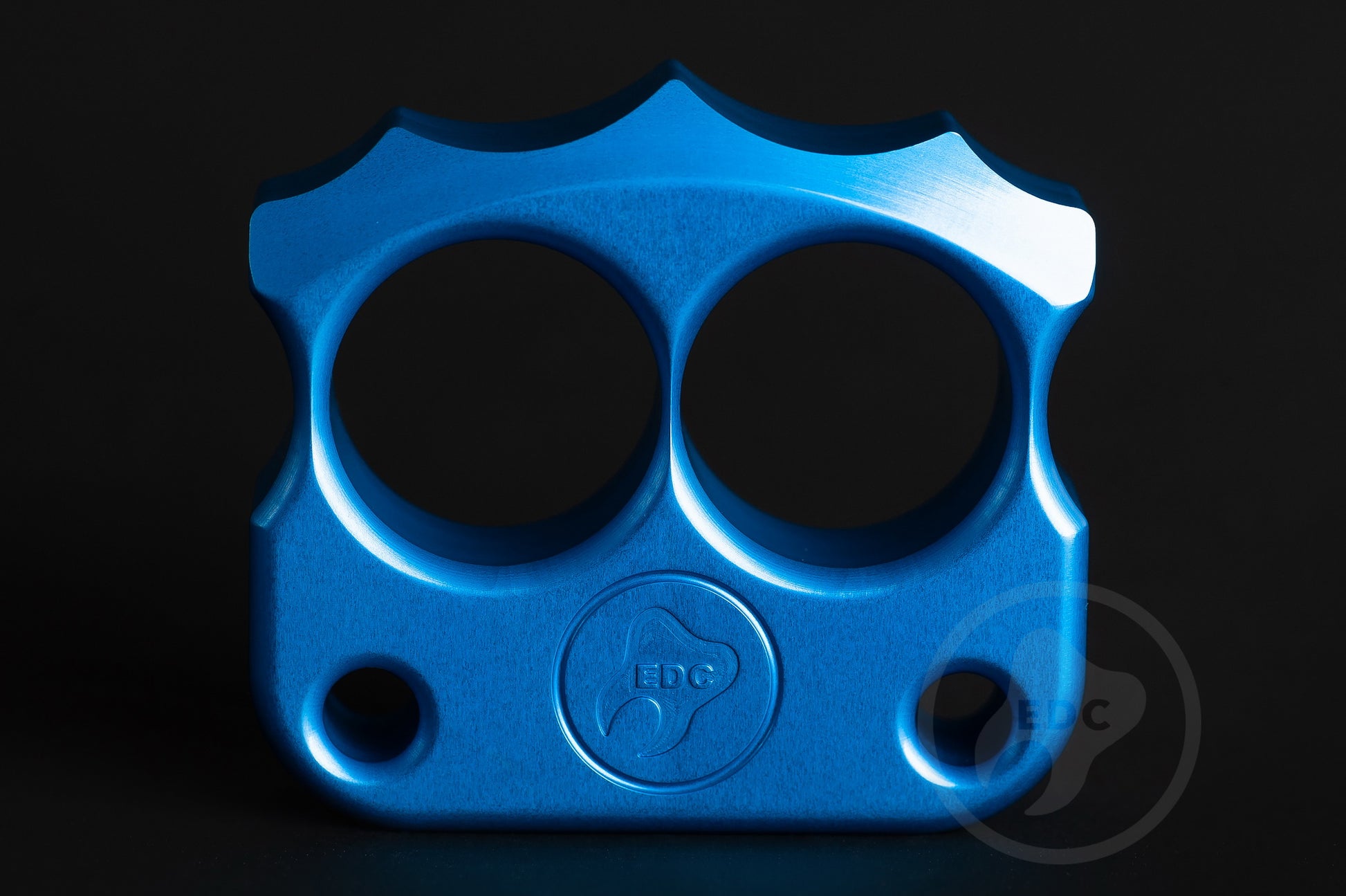 coolest blue aluminum brass knuckles two finger DFK 03 - 4