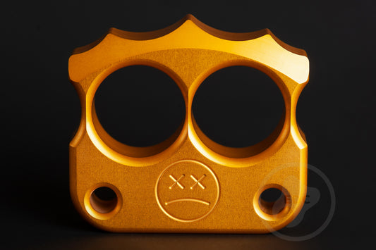the best aluminum orange anodized double brass knuckles DFK 03 - 1