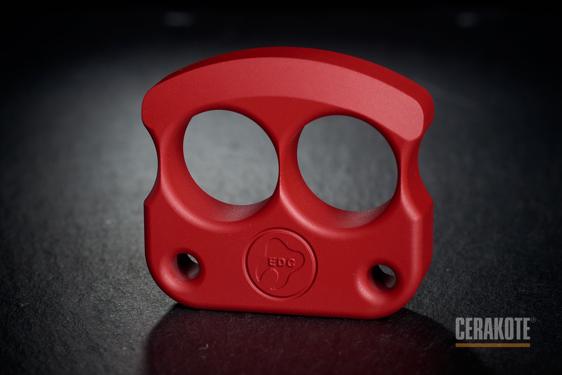 real cerakote coated ruby red brass knuckles DFK 01 - 2