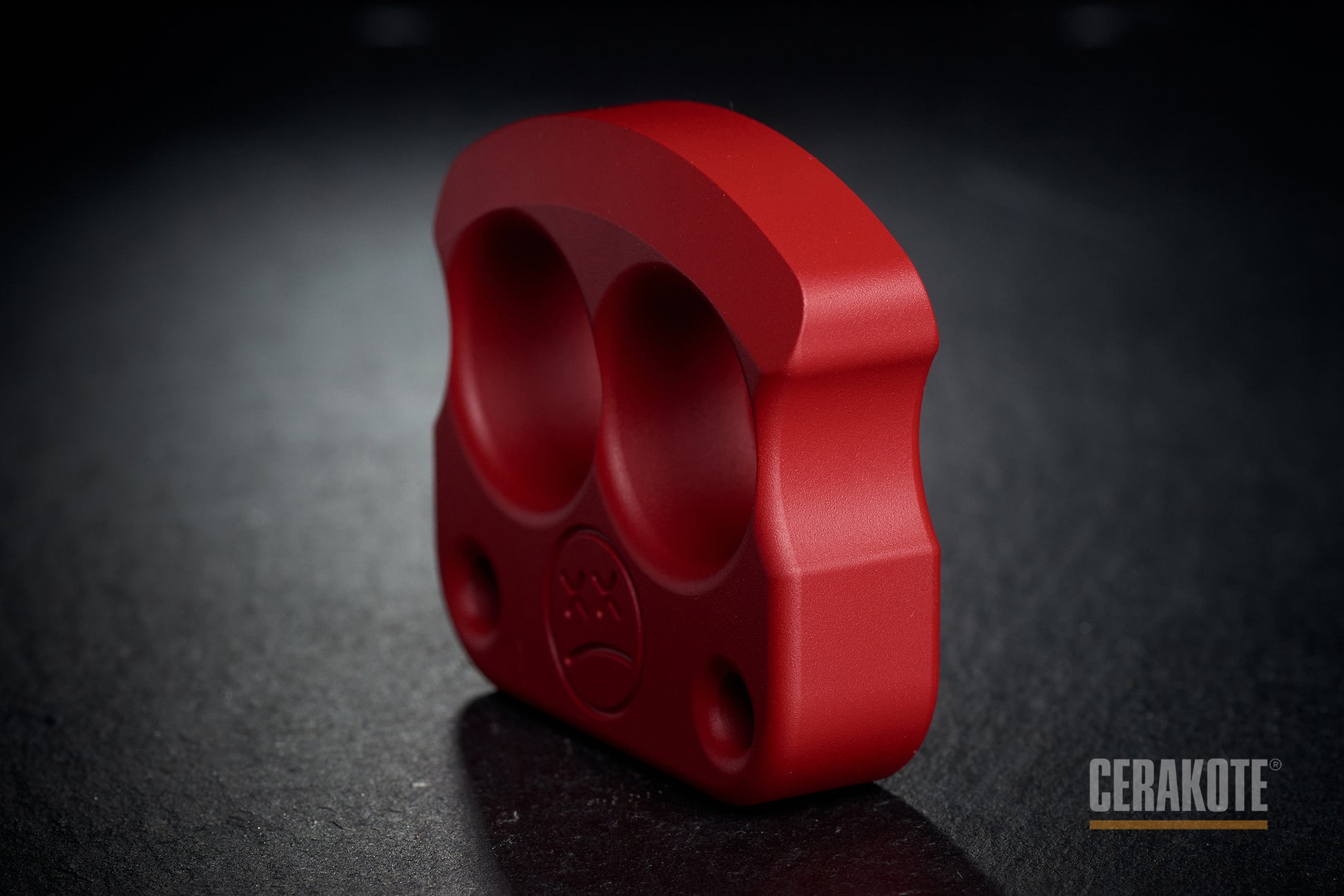 real cerakote coated ruby red brass knuckles DFK 01 - 4