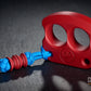 real cerakote coated ruby red brass knuckles DFK 01 - 5