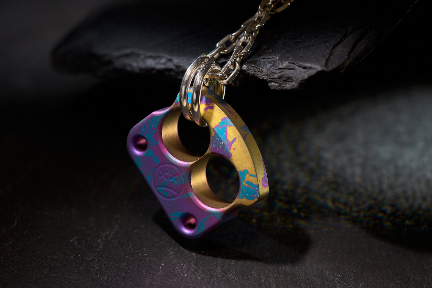 Necklace Men's EDC Knuck DFK 01 Splash Anodized Ti