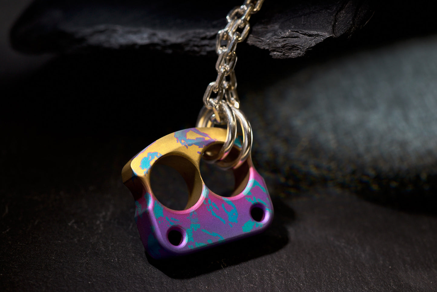 Necklace Men's EDC Knuck DFK 01 Splash Anodized Ti