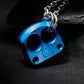 Pendant Necklace For Men EDC Knuck DFK 01 Blue Anodizing Type 2