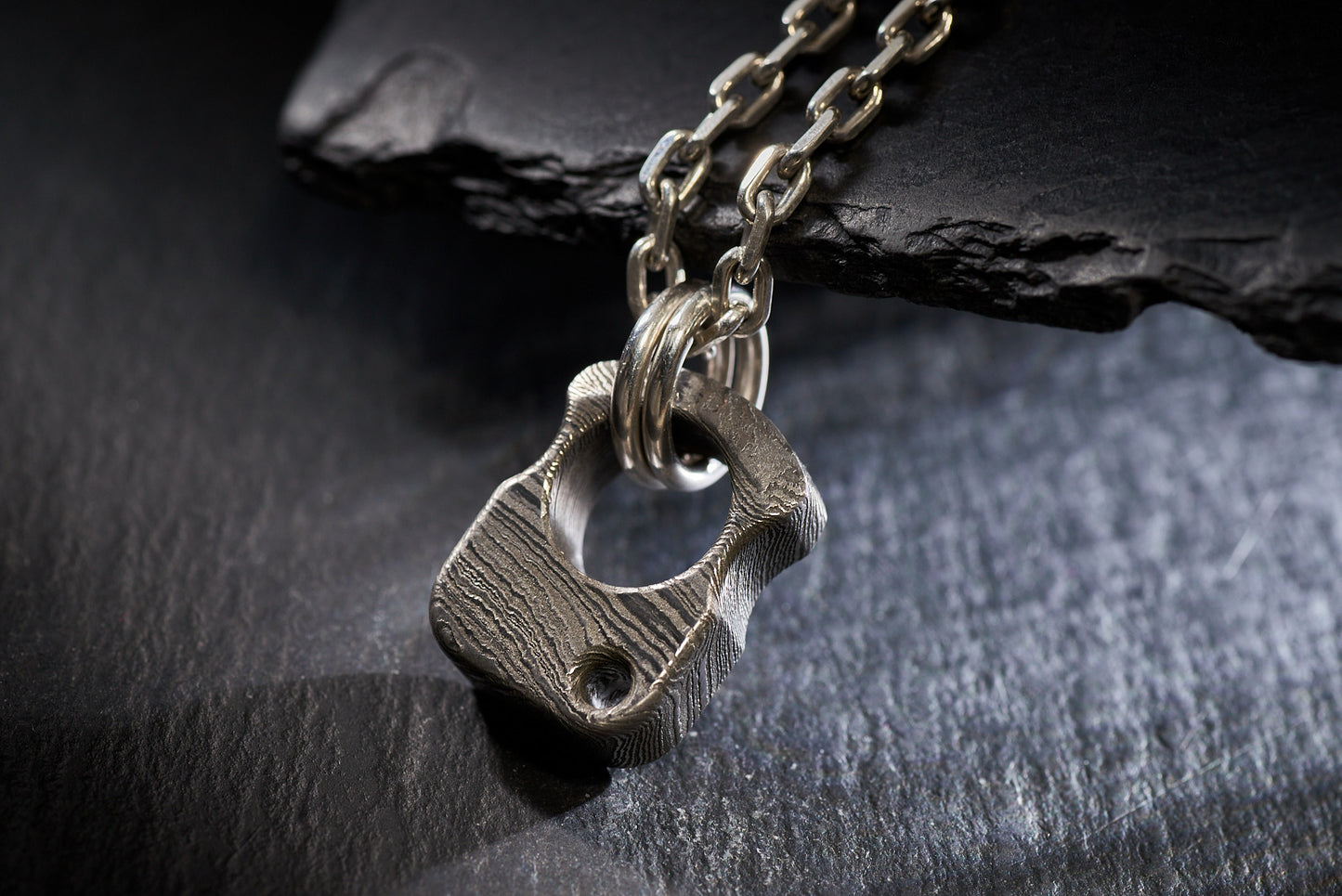 Men Necklace Pendant EDC Knuck SFK 01 Damascus Steel