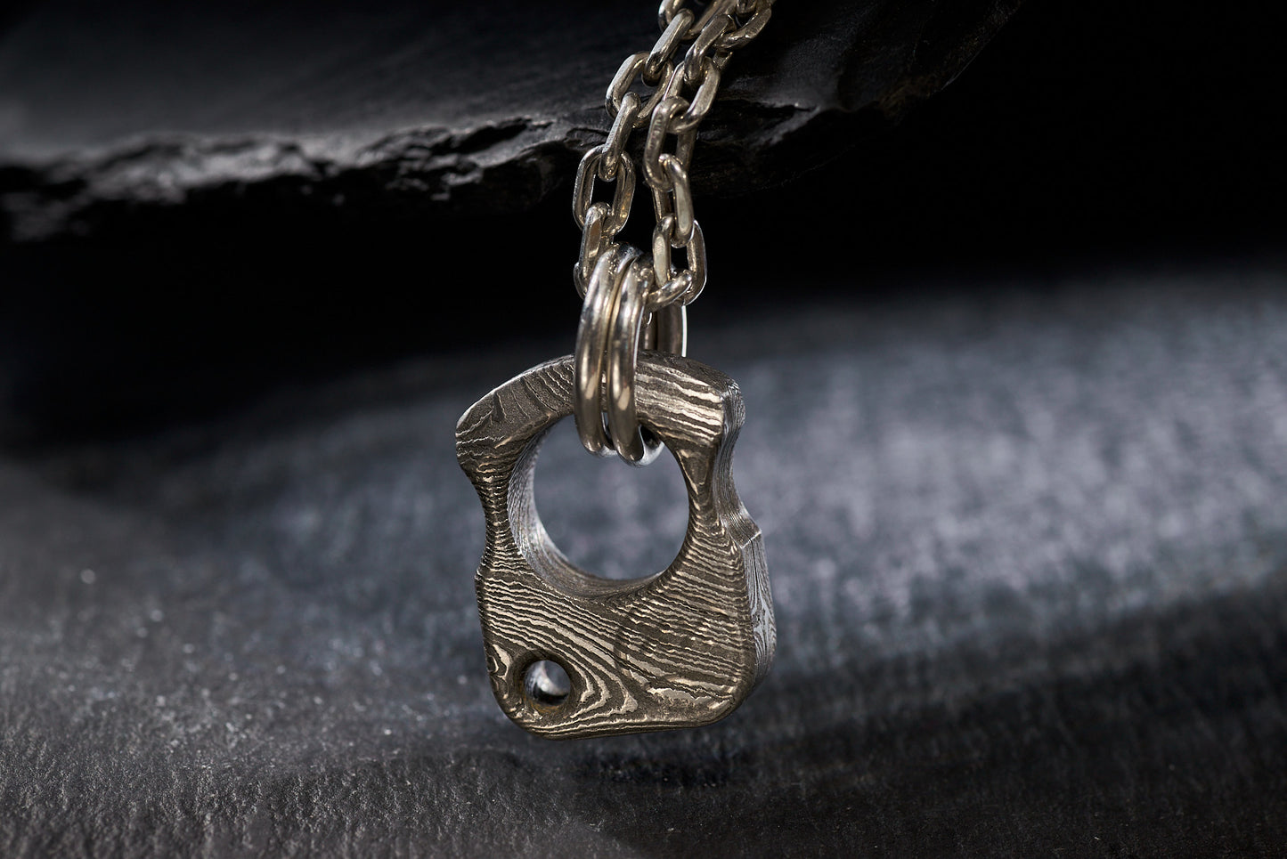 Men Necklace Pendant EDC Knuck SFK 01 Damascus Steel