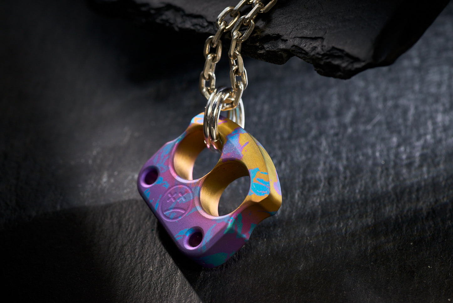 Necklace Men's EDC Knuck DFK 01 Splash Anodized Ti