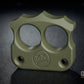 coolest cerakote coated forest green two finger brass knuckles DFK 03 - 2