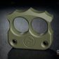 coolest cerakote coated forest green two finger brass knuckles DFK 03 - 3