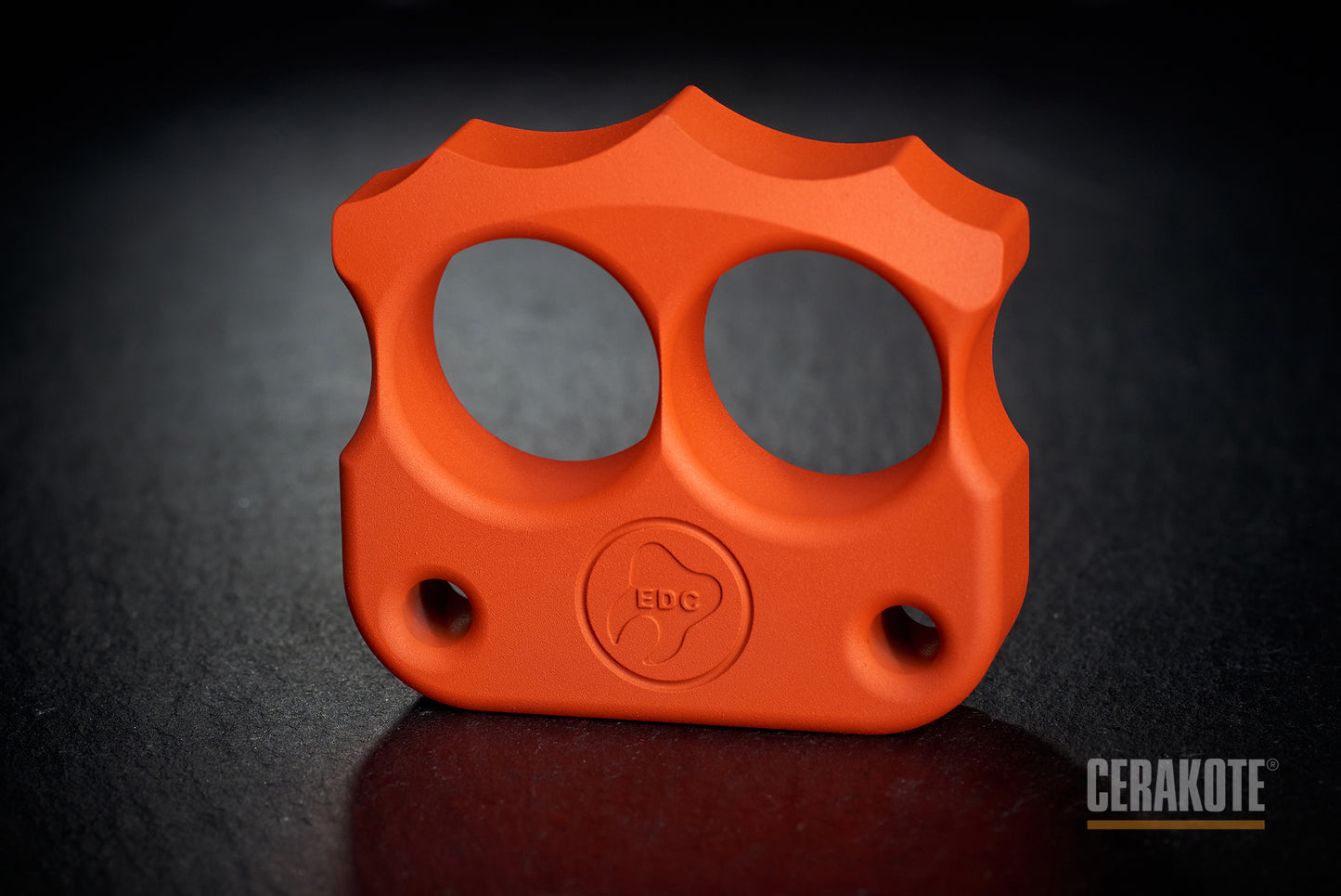 real cerakote coated hunter orange knuckle dusters 2 finger DFK 03 - 2