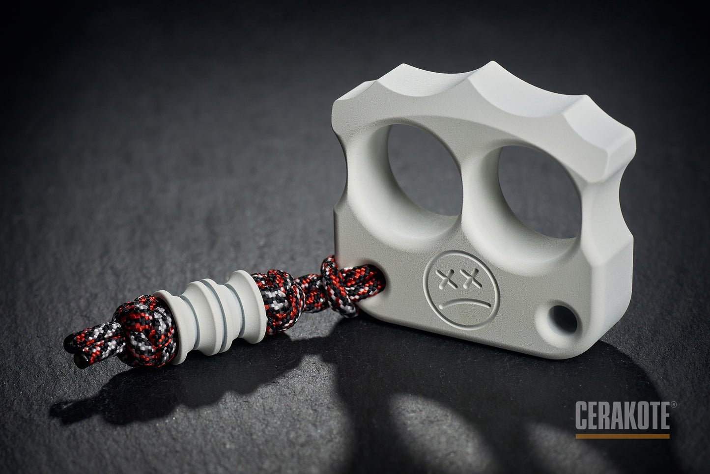 the best cerakote coated snow white brass knuckles 2 finger DFK 03 - 5