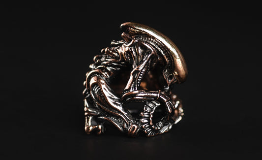 Brass Lanyard Bead Alien