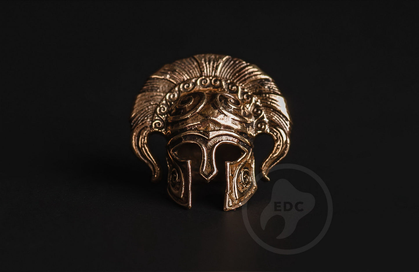 Brass Lanyard Bead EDC Greek Helmet