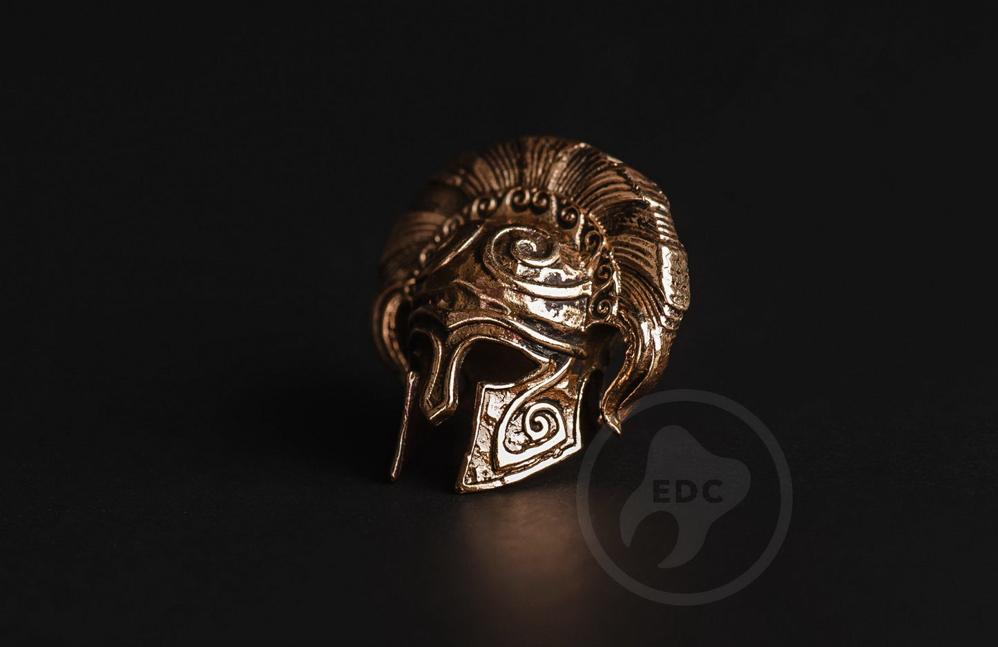 Brass Lanyard Bead EDC Greek Helmet