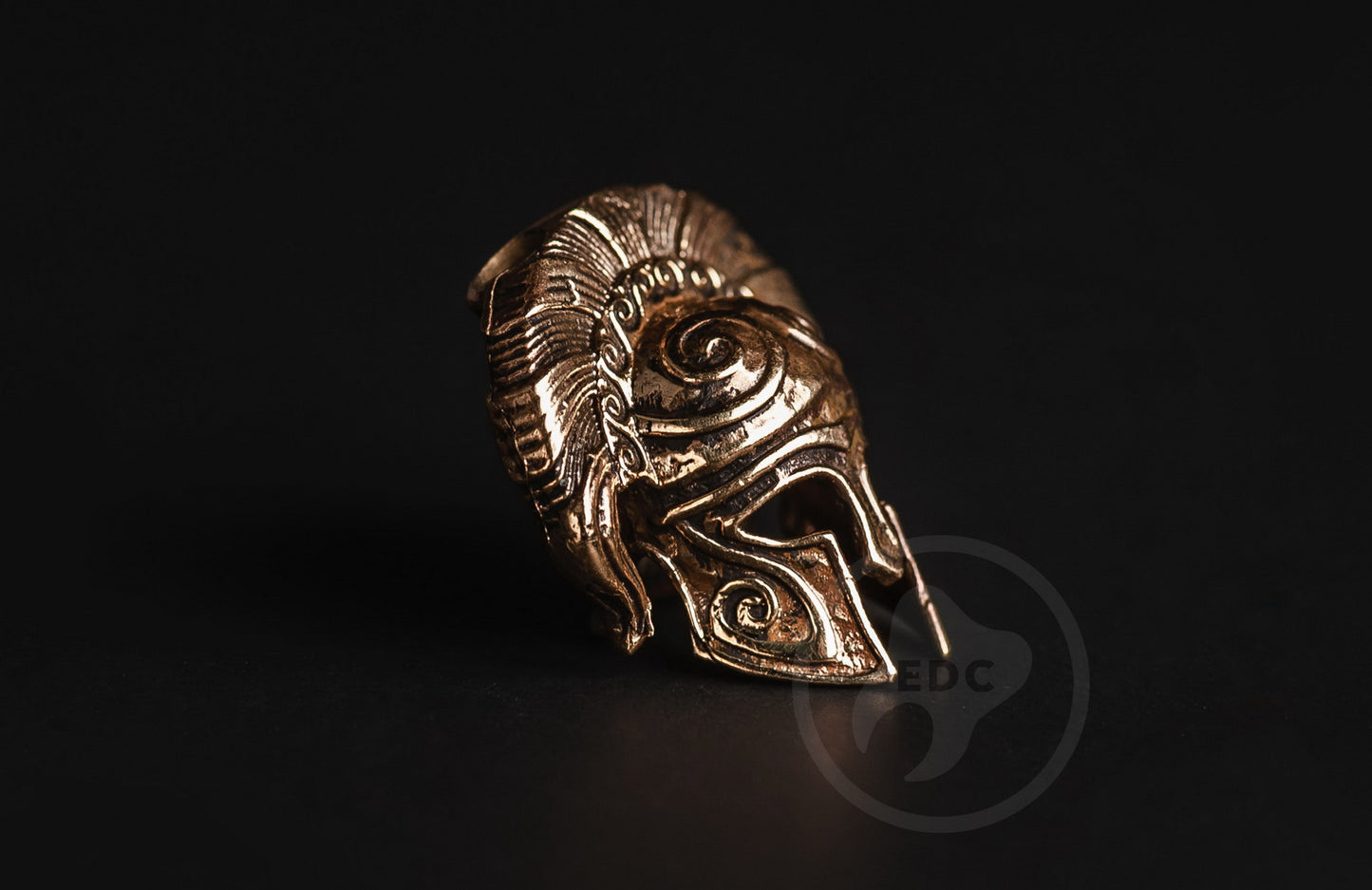 Brass Lanyard Bead EDC Greek Helmet