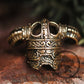 Vintage looking brass knife lanyard bead Dragonborn's Helmet _ 2