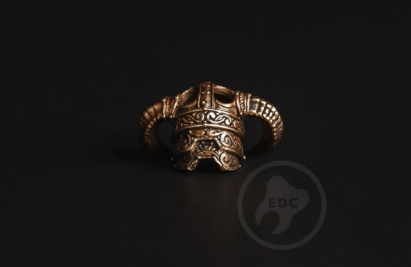 Brass Paracord Bead Dragonborn's Helmet