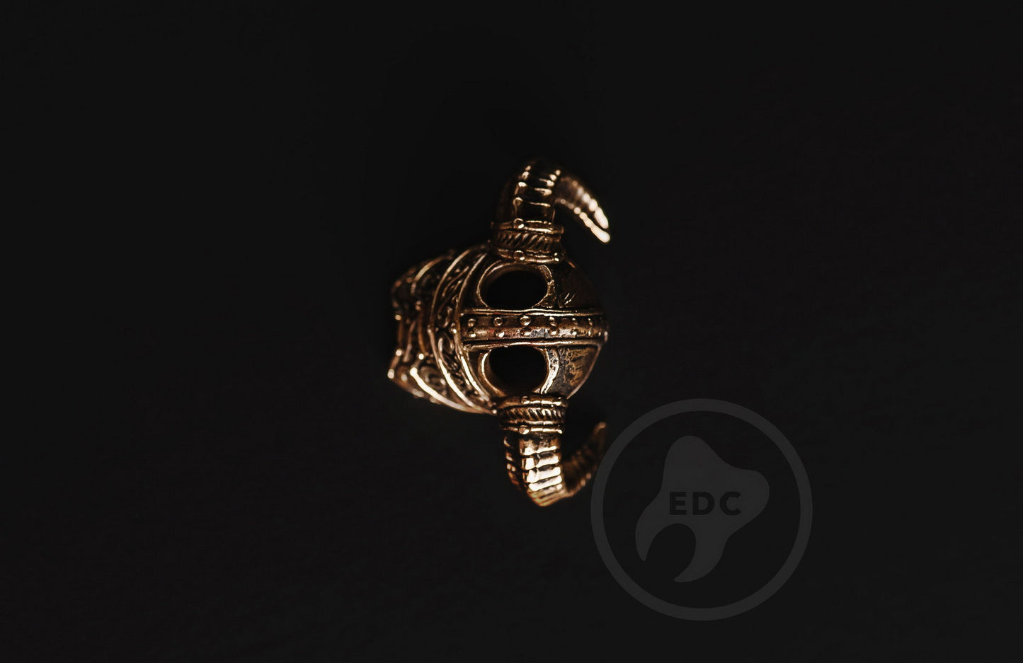 Brass Paracord Bead Dragonborn's Helmet